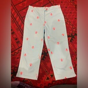 Lily Pulitzer girls size 10 capri pants, faded bleach stain (pictured)